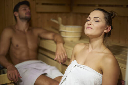 Sauna im Spa Bereich den Hotels Birkenhof